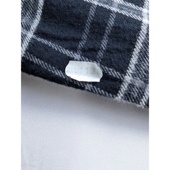 Vintage Marlboro 2003 Reversible White Black Plaid Flannel Denim Shacket NWT - Picture 12 of 15